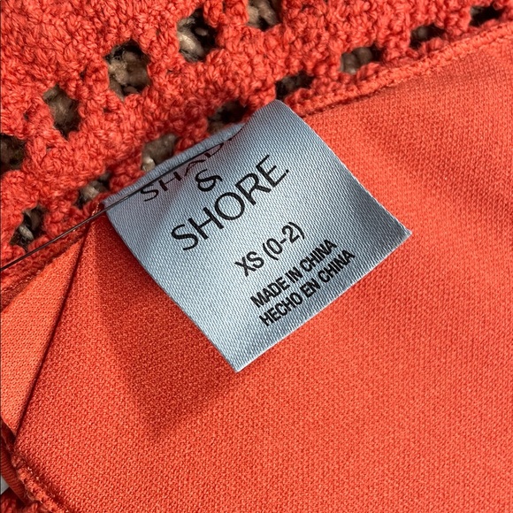 Shade & Shore Orange Crochet Triangle Bikini Top Size XS | NWT - Picture 4 of 7